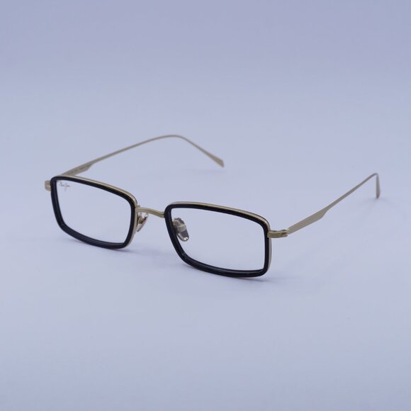 Maui Jim MJO2421 16B Eyeglasses Black/Gold 49mm Rectangle Frame - Picture 5 of 10